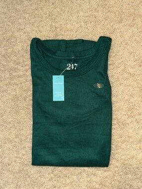 Maurices 24/7 Forest Green Ribbed Tank Top